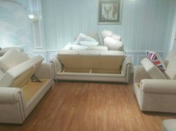 一套三件頭客廳布藝沙發組合  MOP5800 | 
